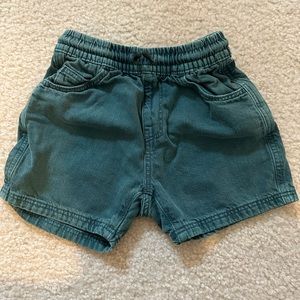ZARA boys green soft denim shorts